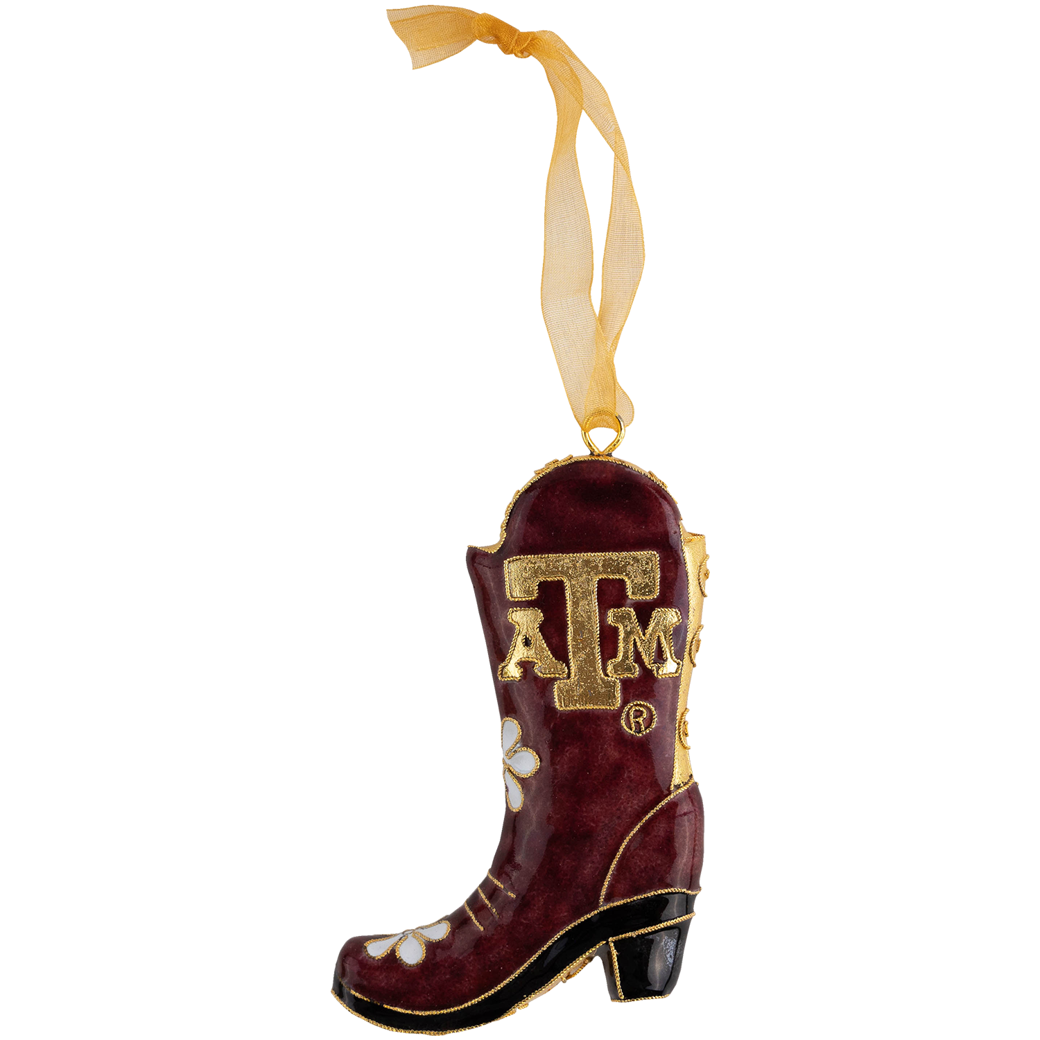 Texas A&M Kitty Keller Boot Ornament - Maroon