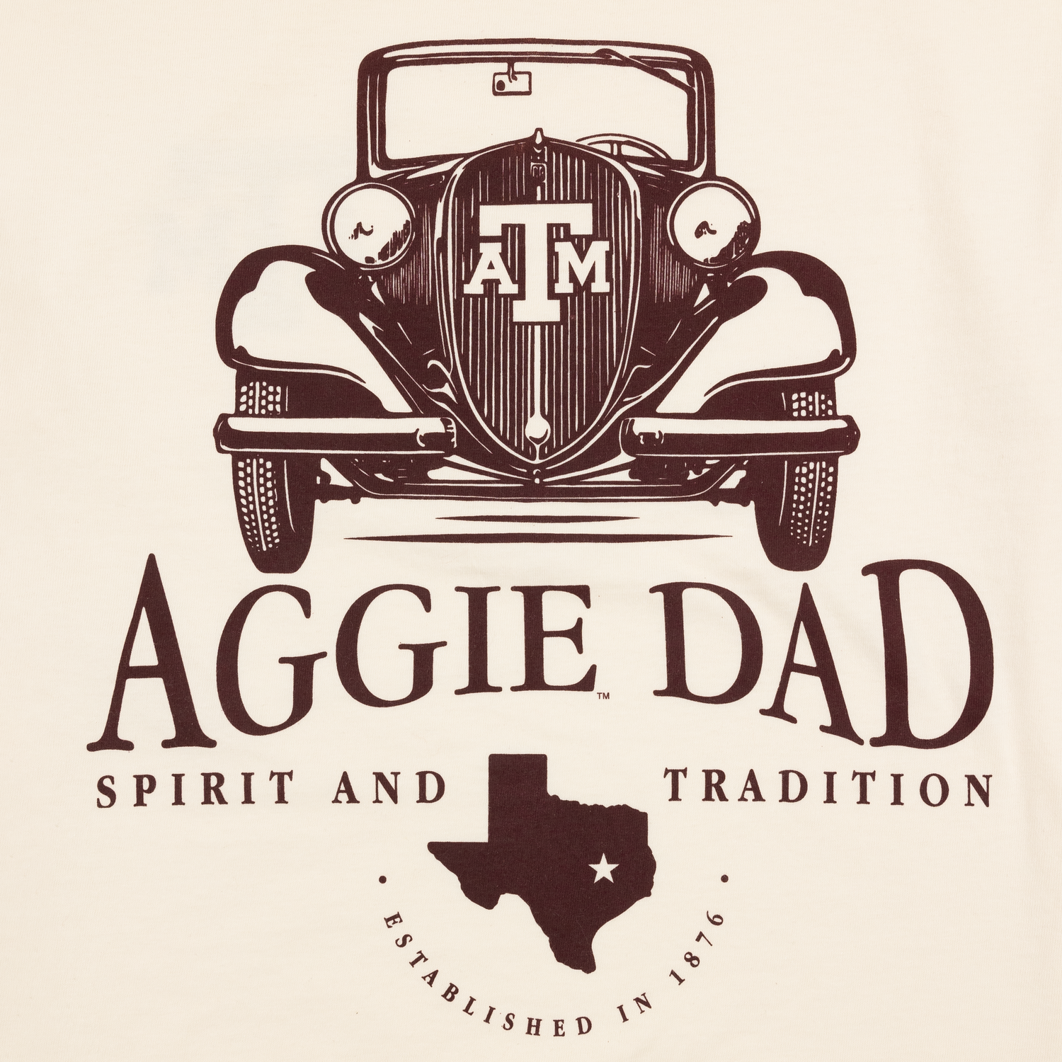 Texas A&M Aggie Dad Vintage Car T-Shirt