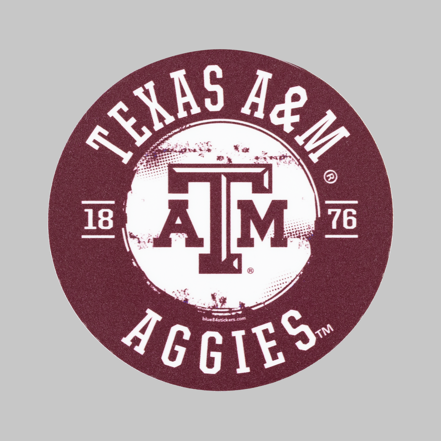 Texas A&M Aggies Burnt Toast Circle Sticker