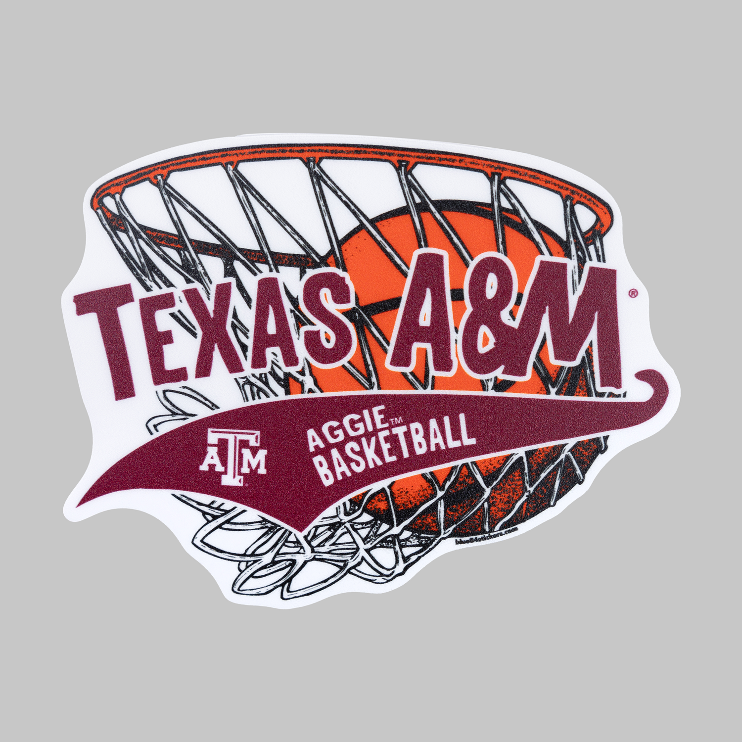 Texas A&M Centrist Basketball Sticker