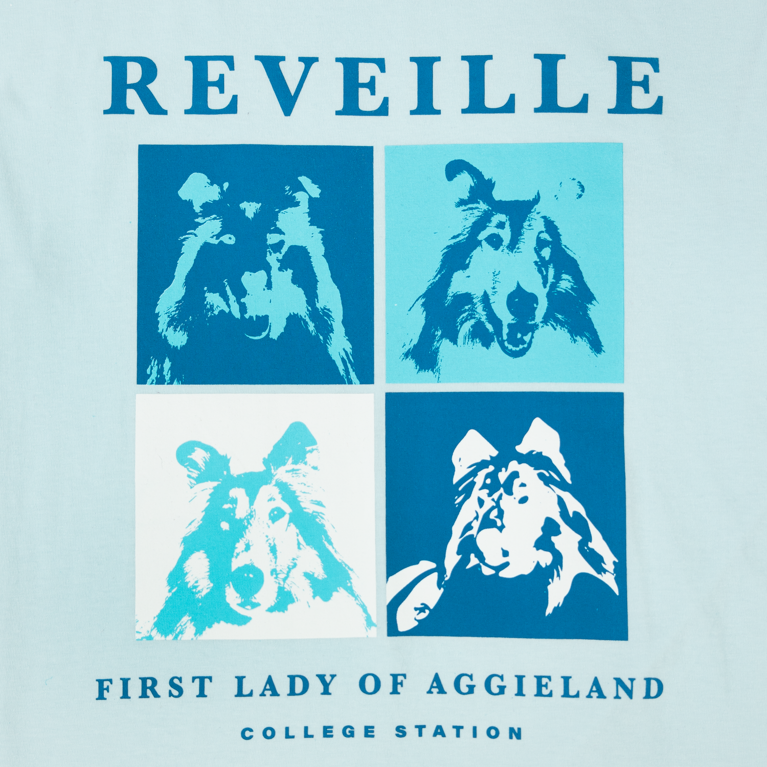 Reveille First Lady Portraits Light Blue T-Shirt