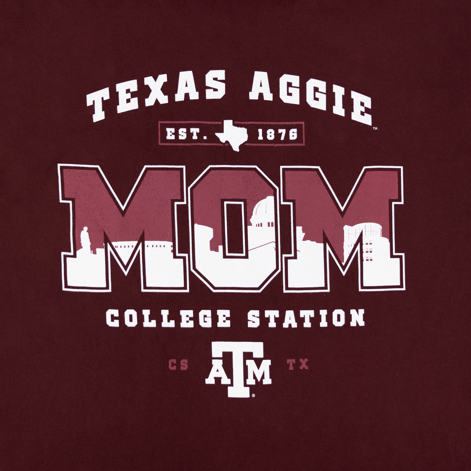 Texas A&M Aggie Skyline Mom T-Shirt