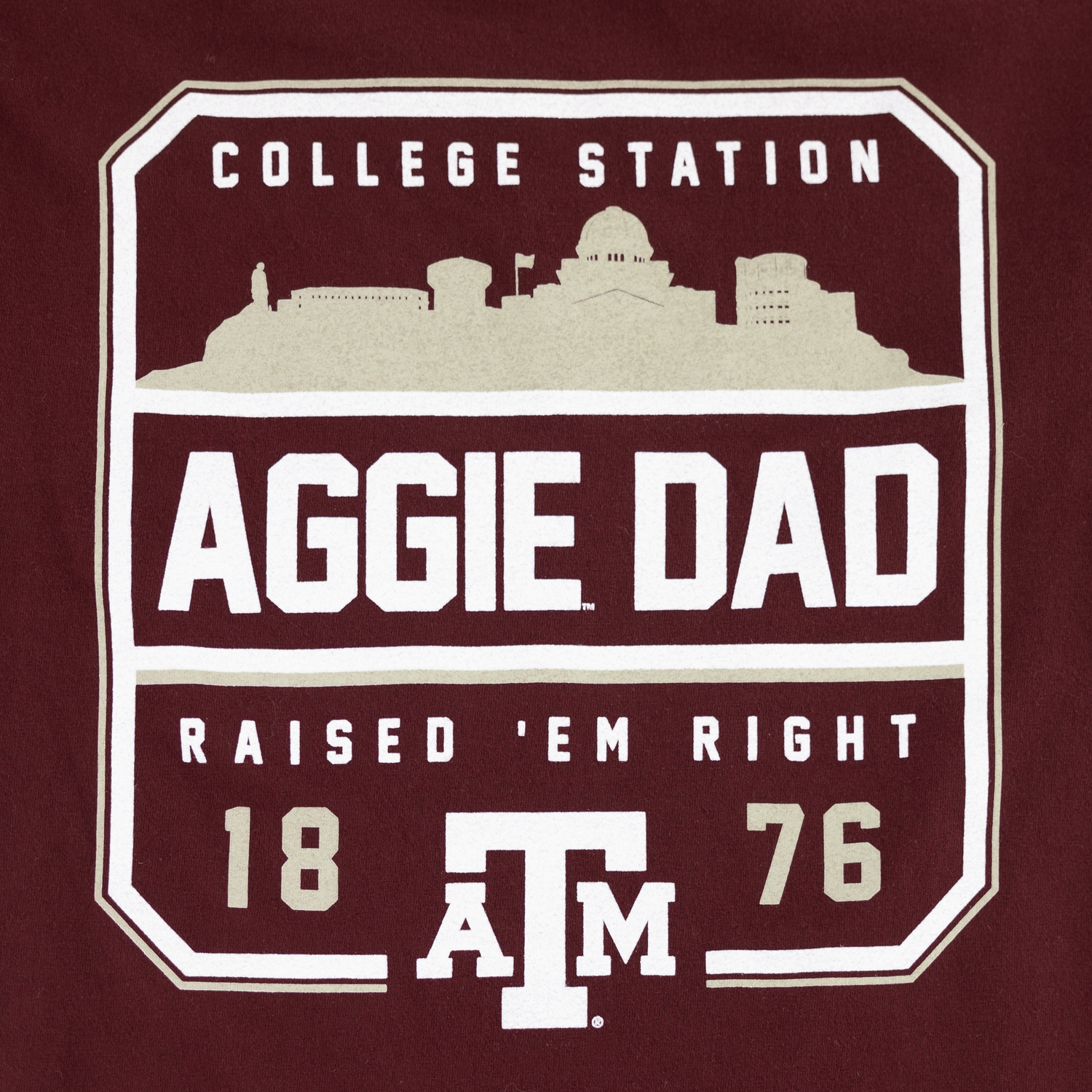 Texas A&M Aggie Dad Skyline T-Shirt