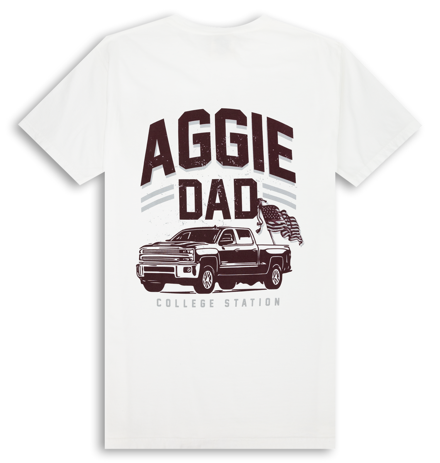 Texas A&M Aggie Dad Truck with Flag T-Shirt