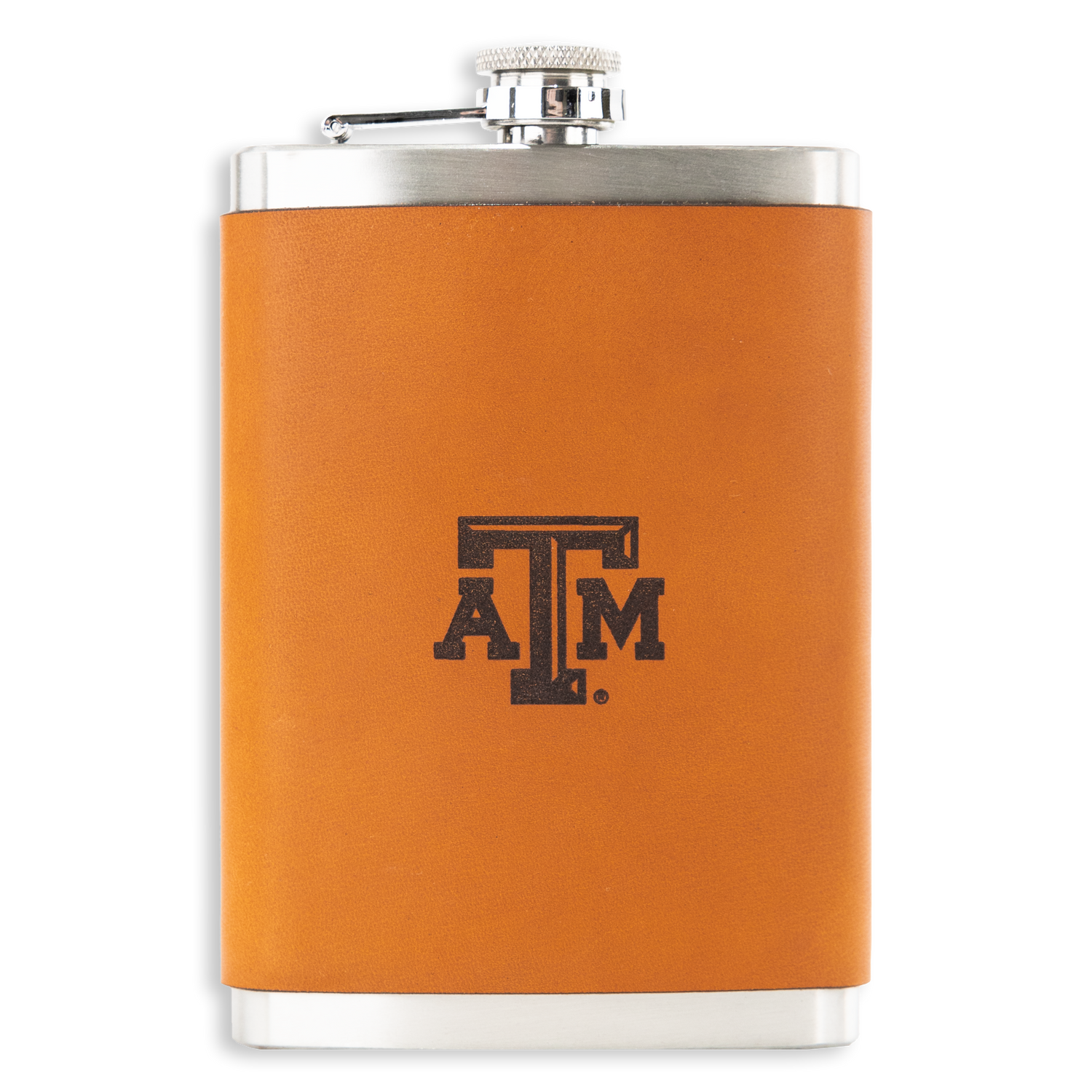 Texas A&M Tan Leather 8oz Flask