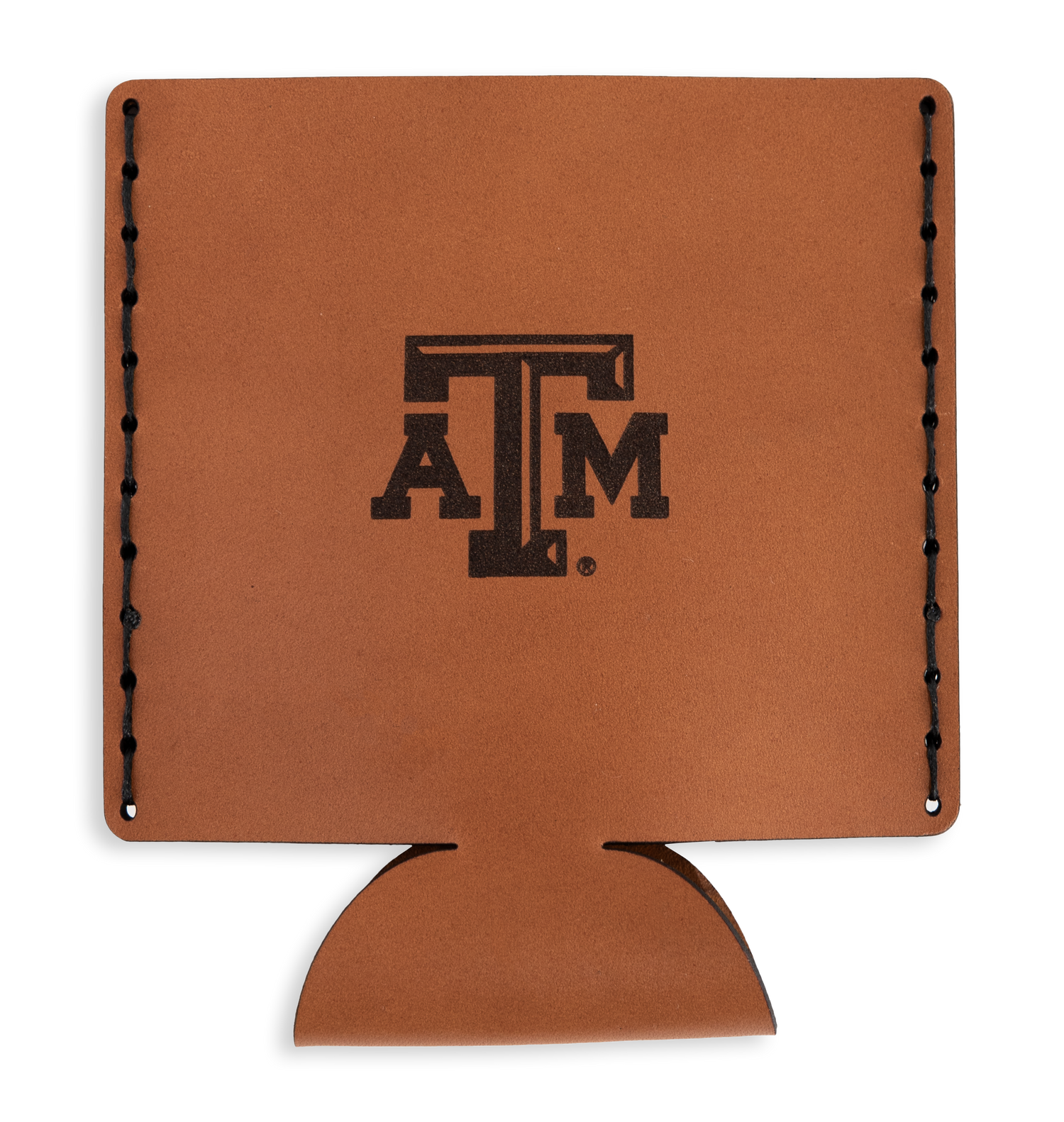 Texas A&M Tan Leather Can Koozie