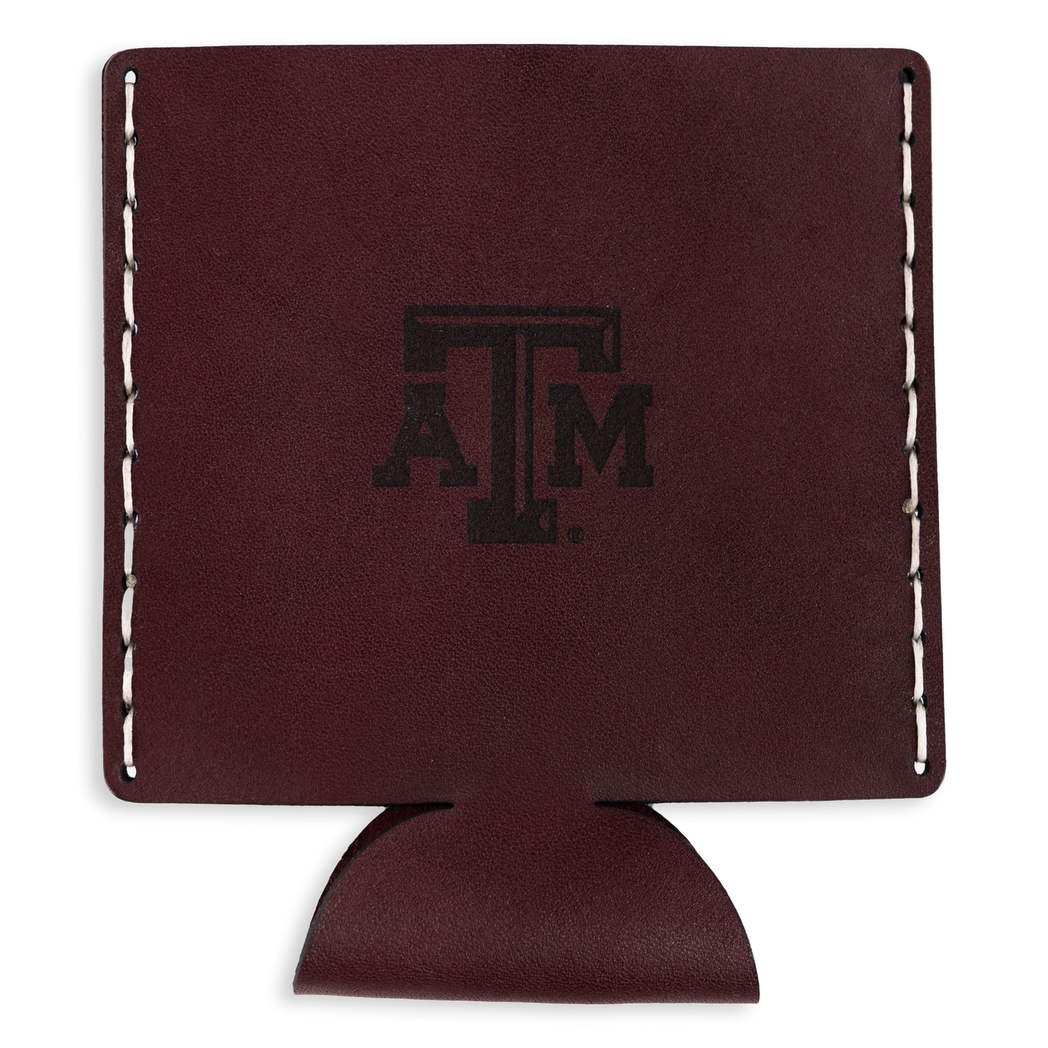 Texas A&M Maroon Leather Can Koozie