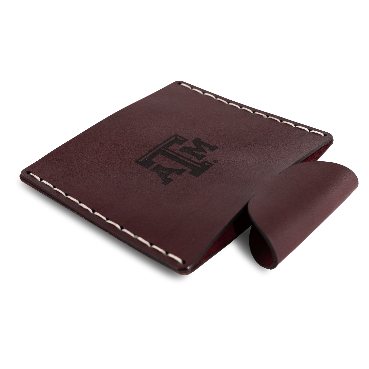Texas A&M Maroon Leather Can Koozie