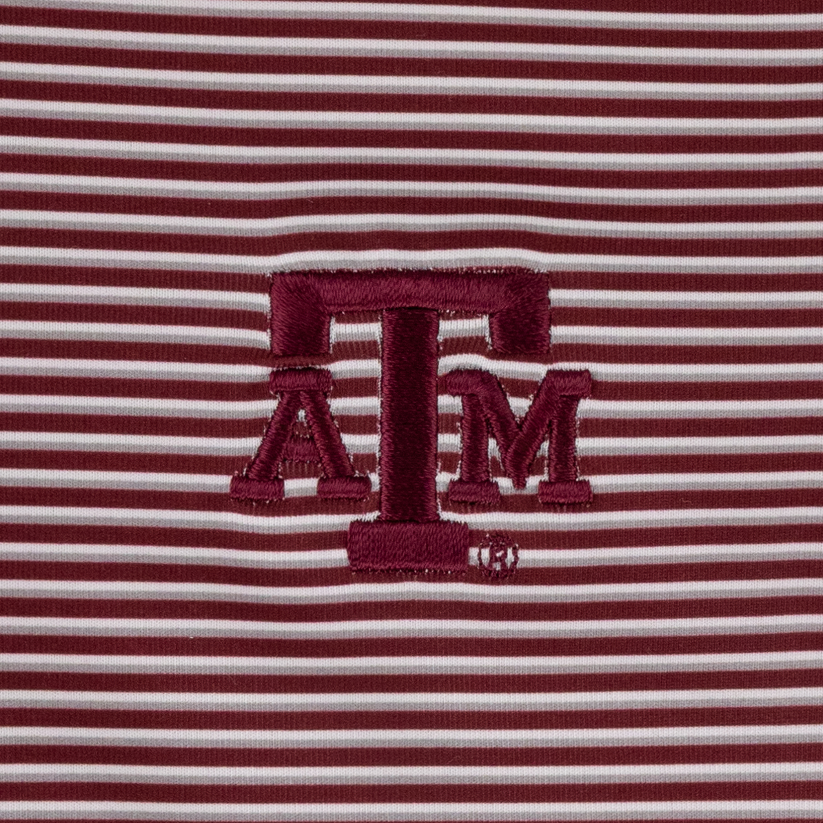 Texas A&M Youth Maroon Striped Polo