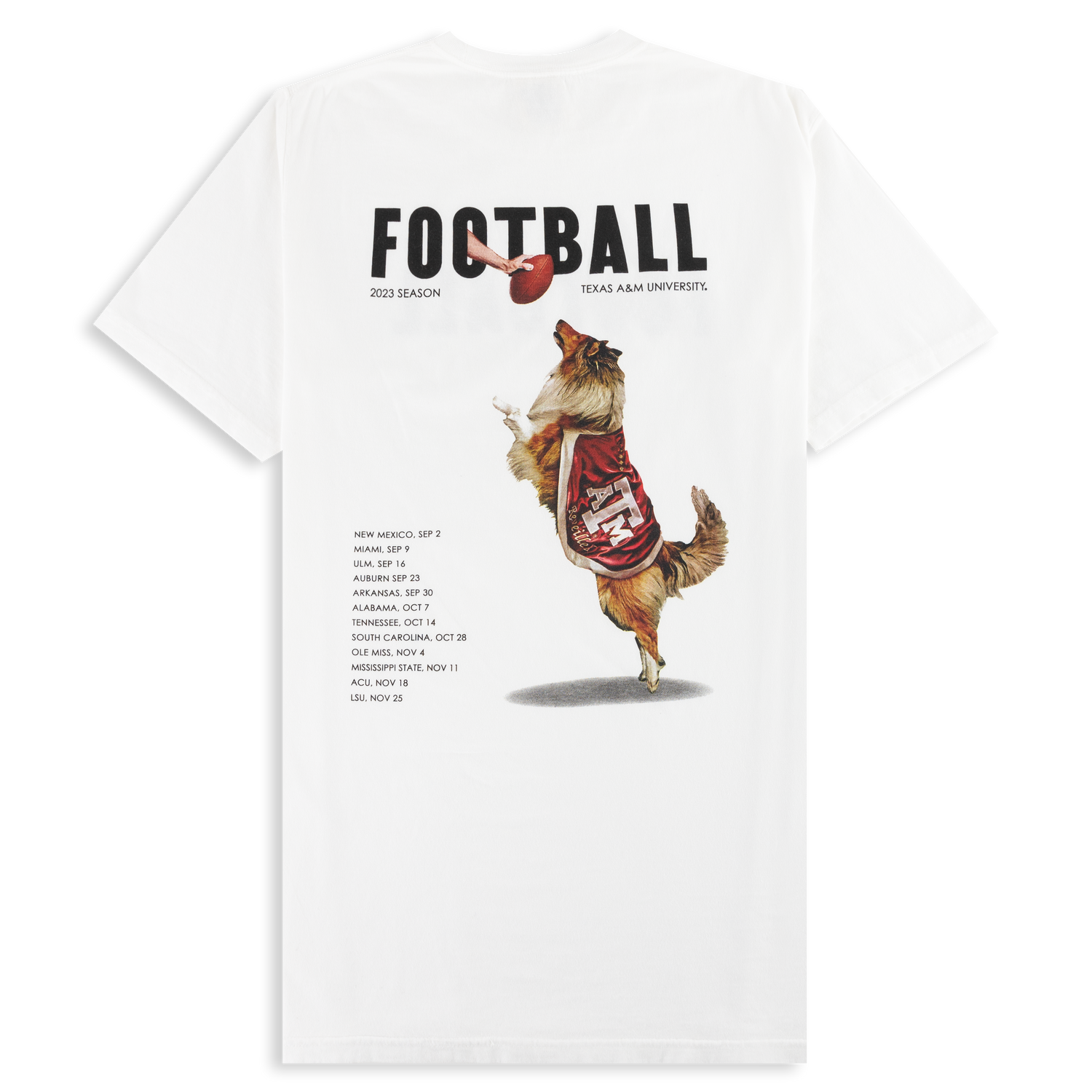 Texas A M White 2023 Reveille Football T Shirt
