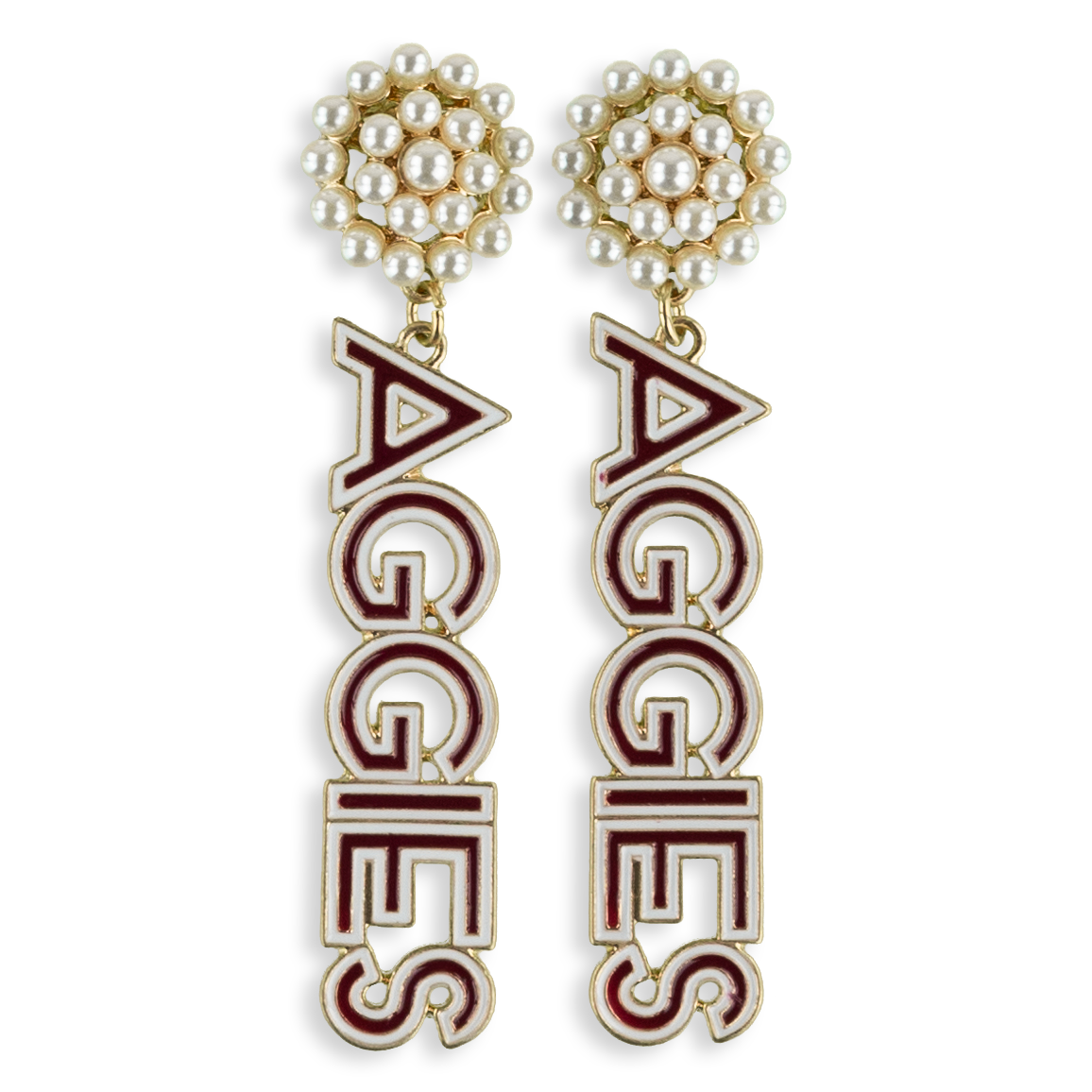 Aggies Pearl Cluster Earrings