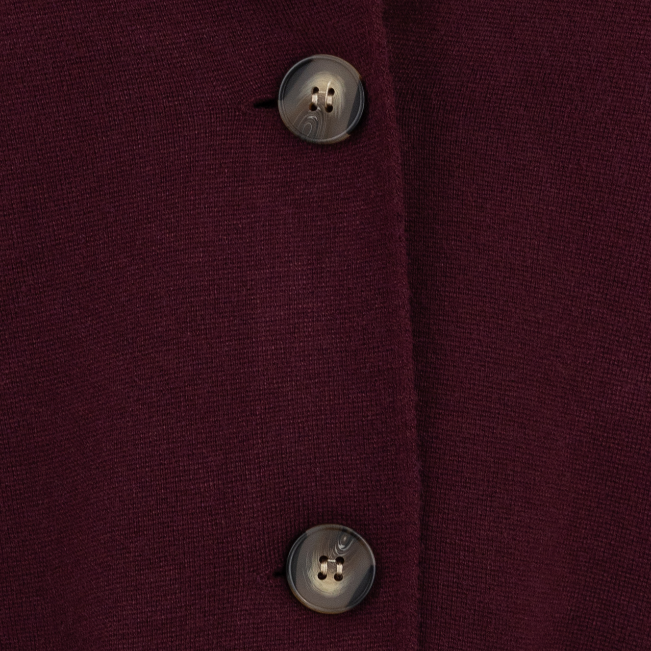 Maroon Fleece Knit Button Down Coat