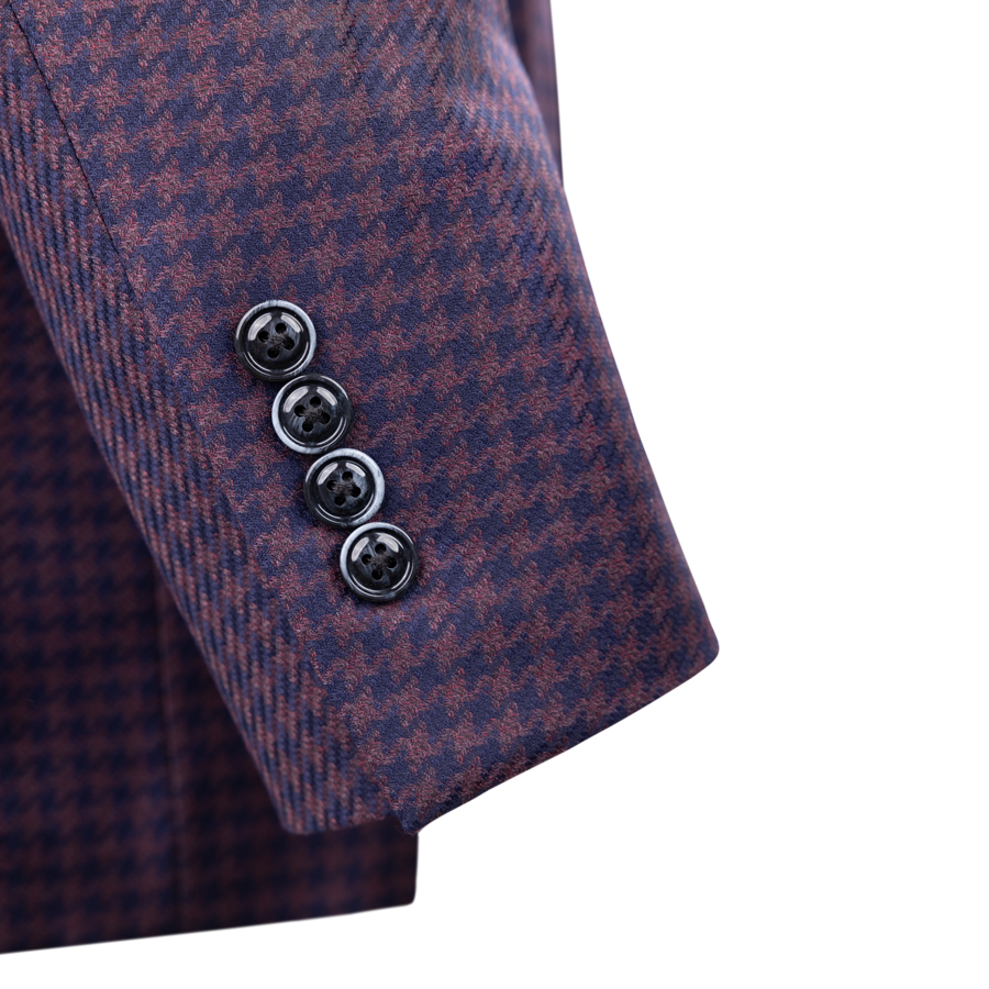 Navy Houndstooth Blazer