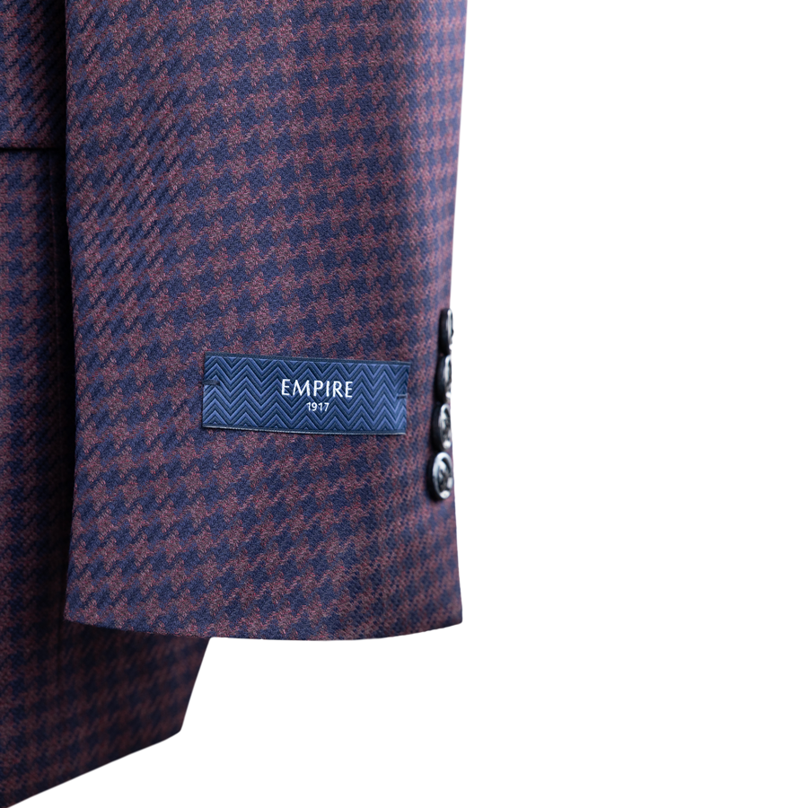 Navy Houndstooth Blazer