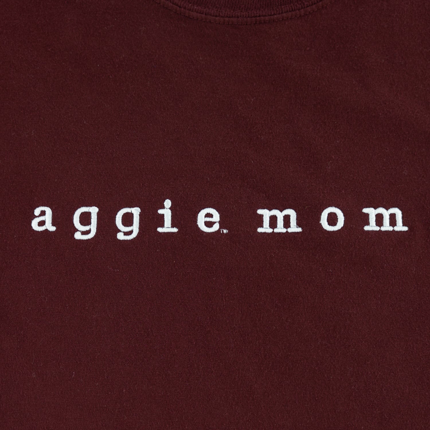 Maroon Aggie Mom Embroidered Shirt