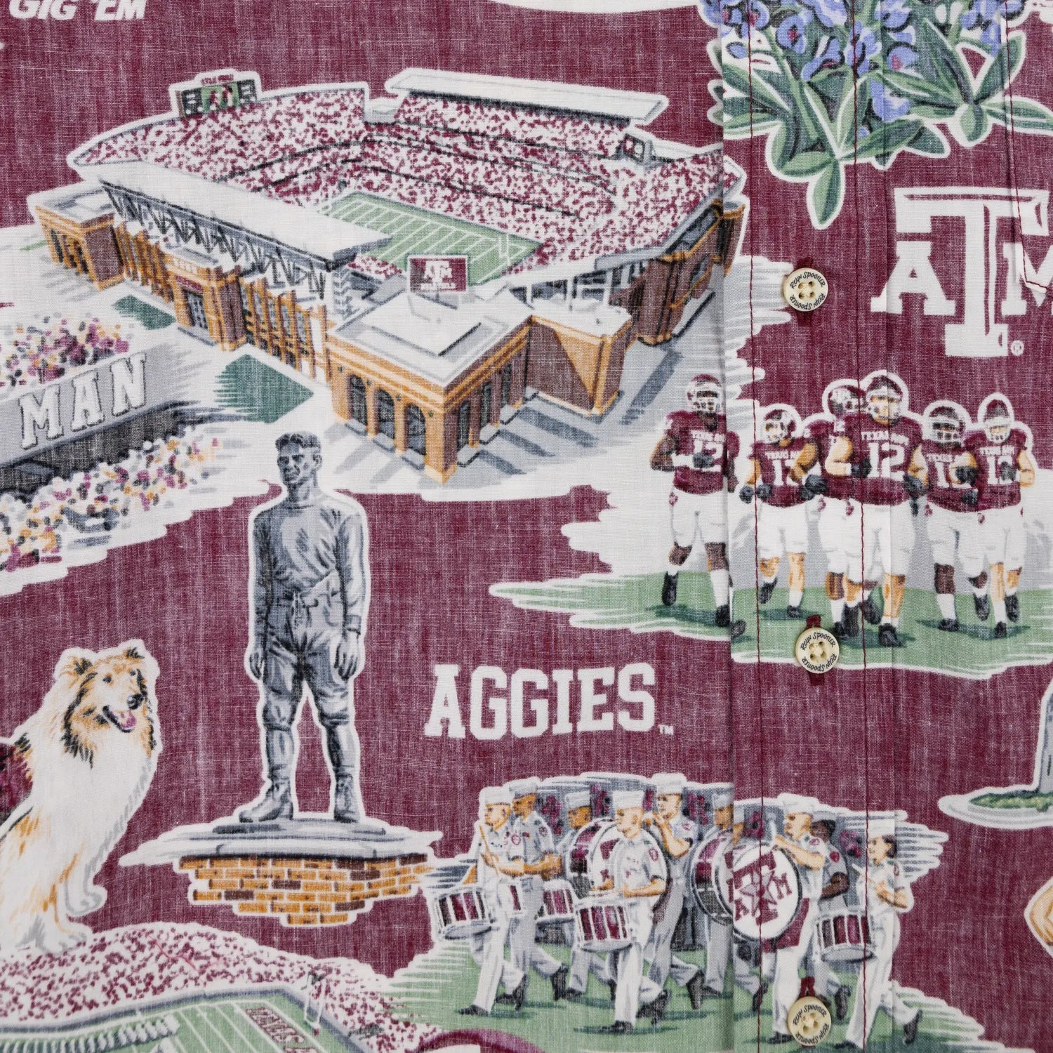 Texas A&M Scenic Button Down