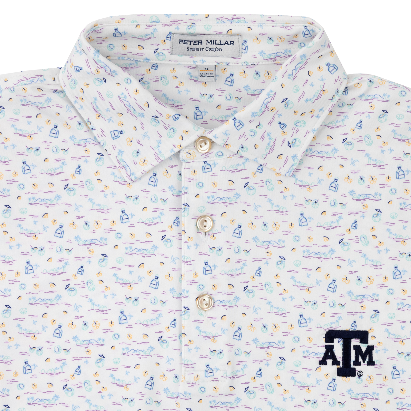 Texas A&M Peter Millar 5 O'clock in Fiji Polo