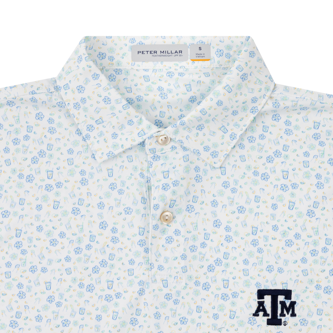 Texas A&M Peter Millar Featherweight Caipirinha Party Polo