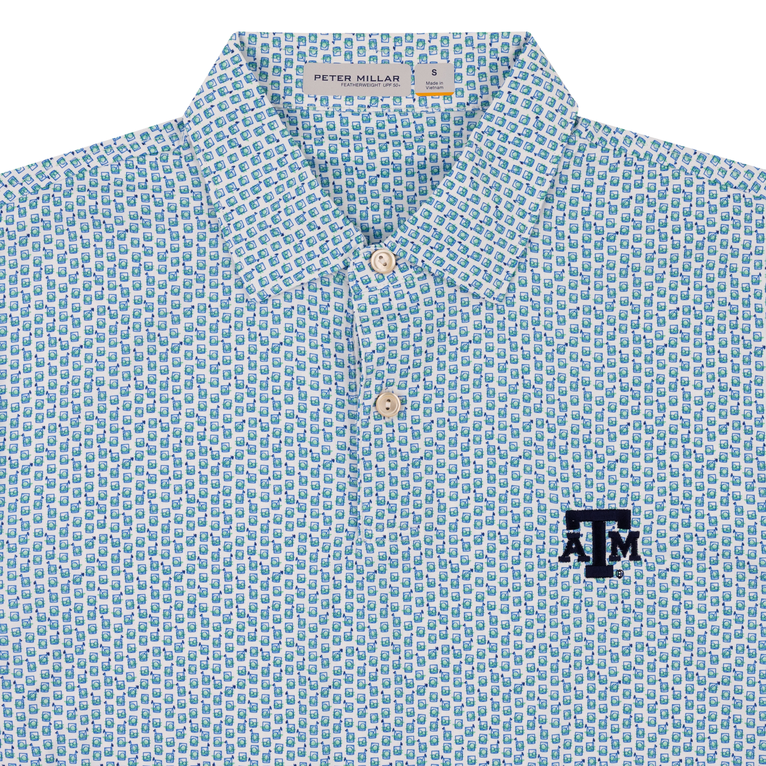 Texas A&M Peter Millar Featherweight Golf on the Rocks Polo