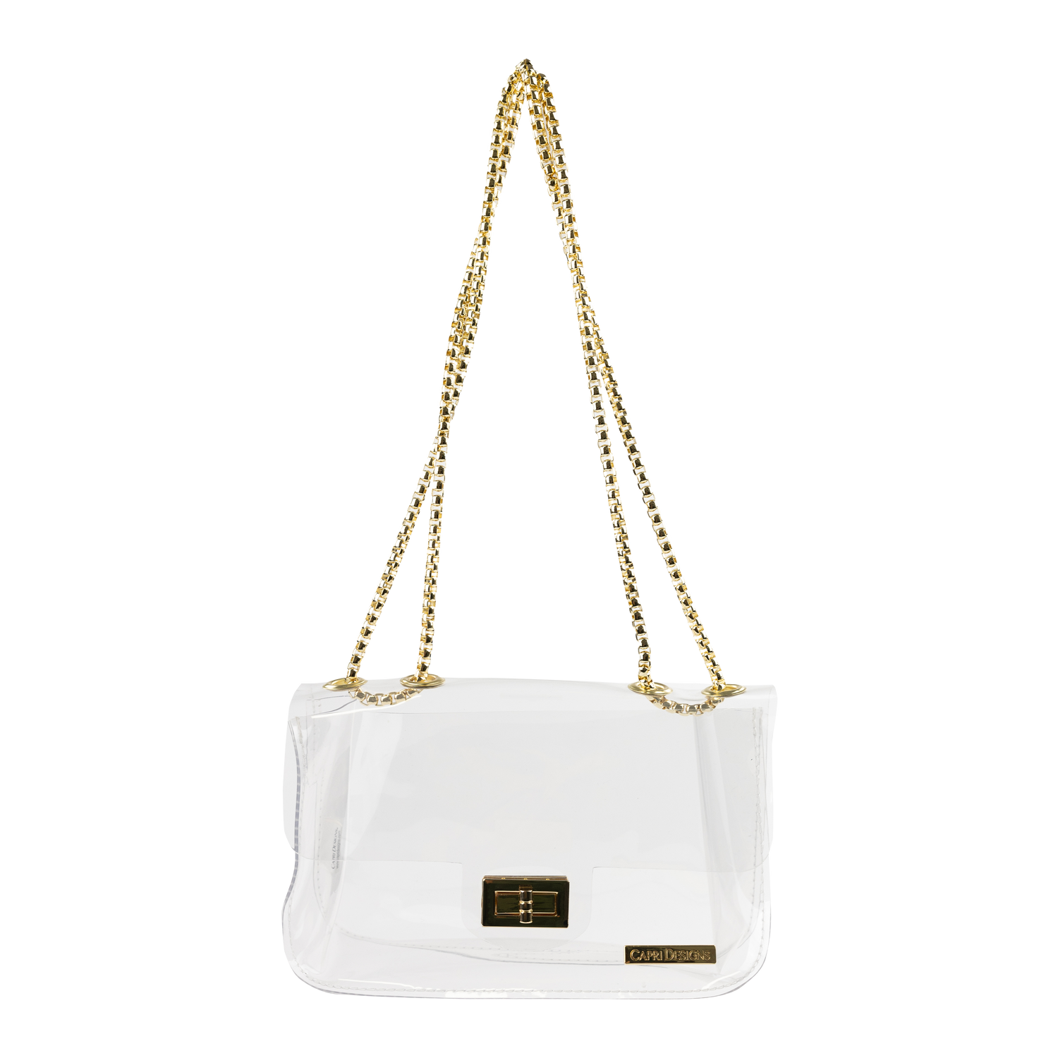 Clear Gold Convertible Crossbody