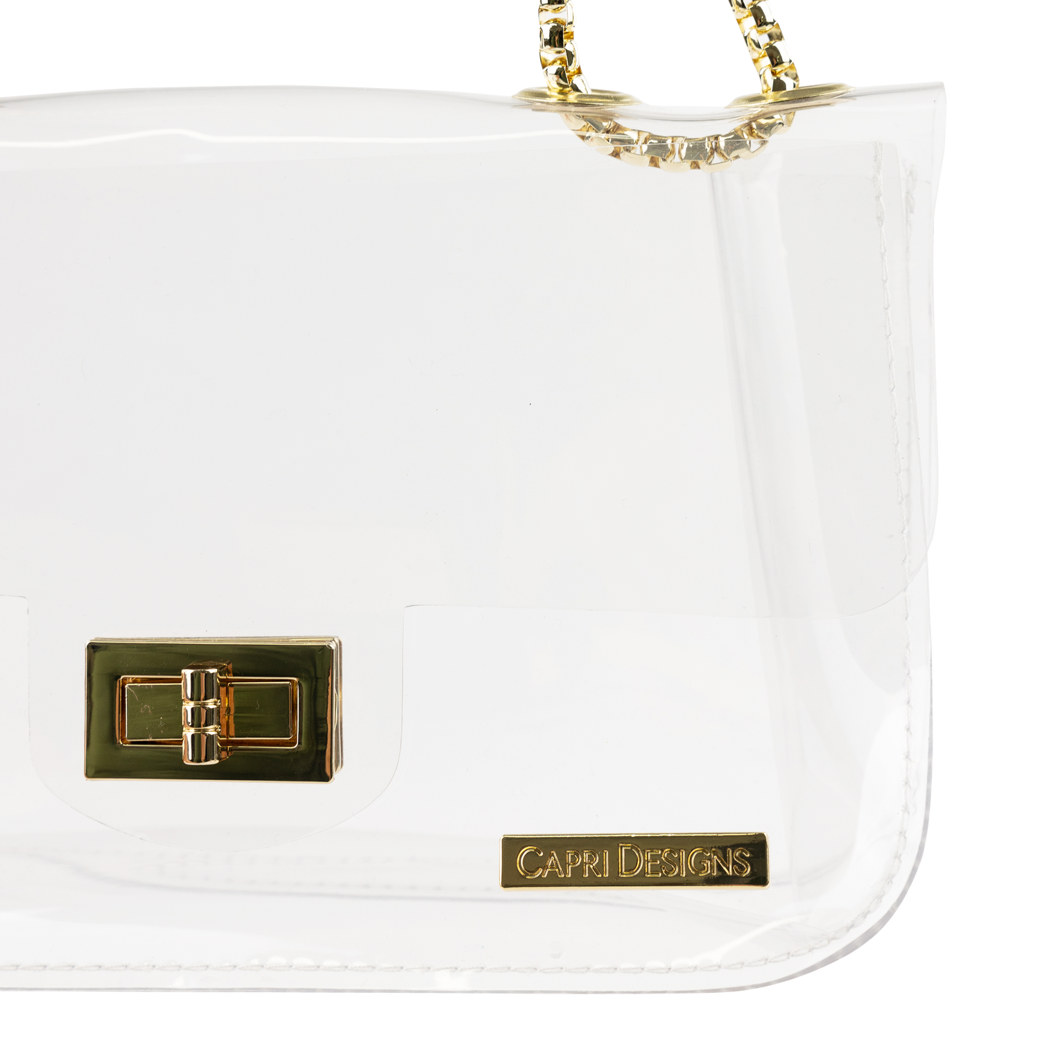 Clear Gold Convertible Crossbody