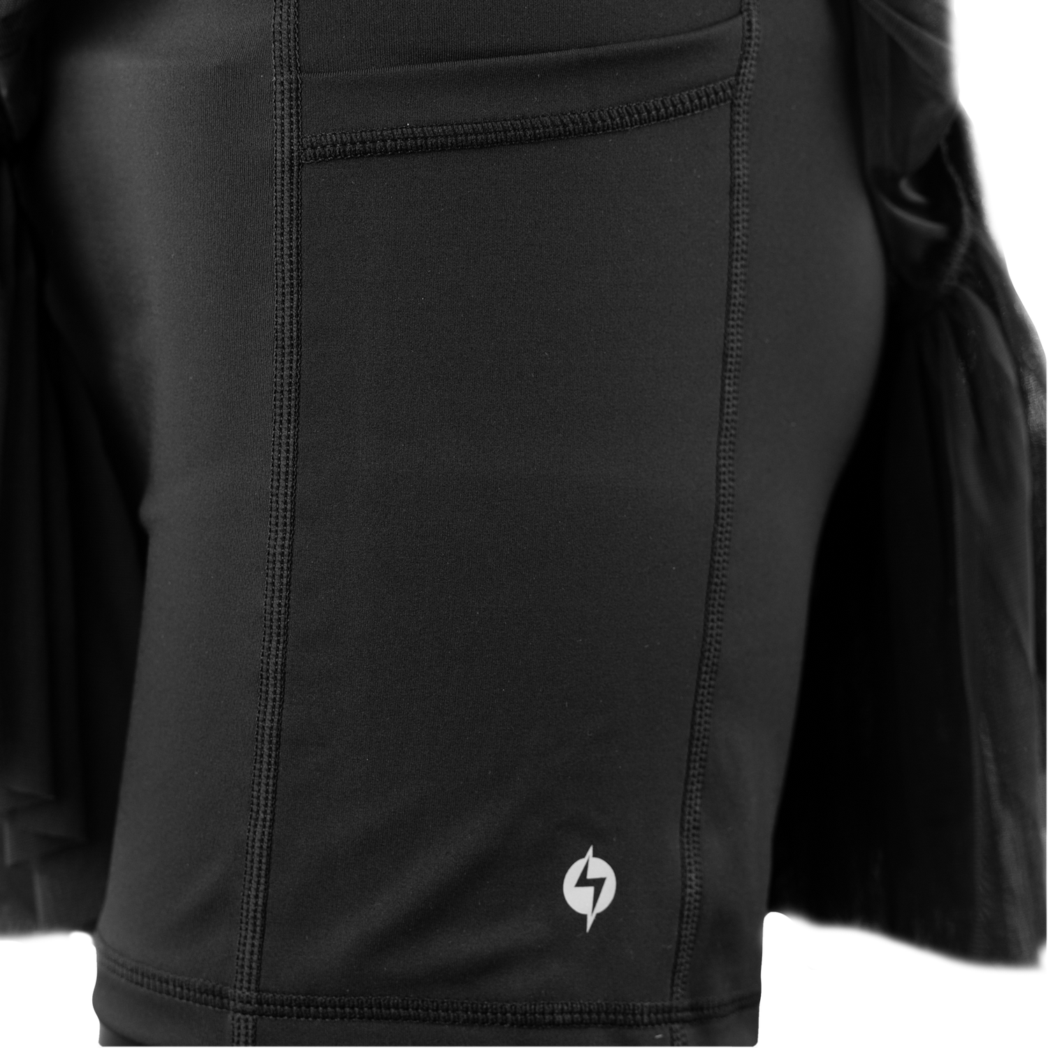 POPFLEX Black Pirouette Tiered Skort