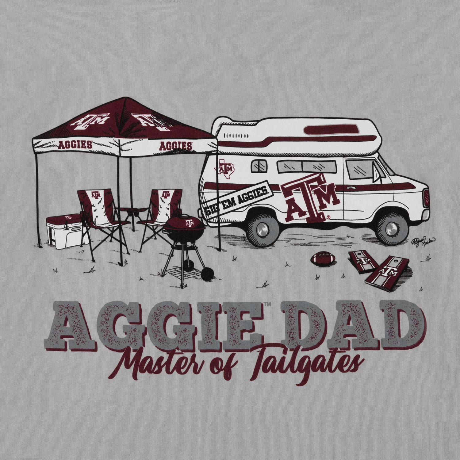 Texas A&M Aggie Dad Master of Tailgates T-Shirt