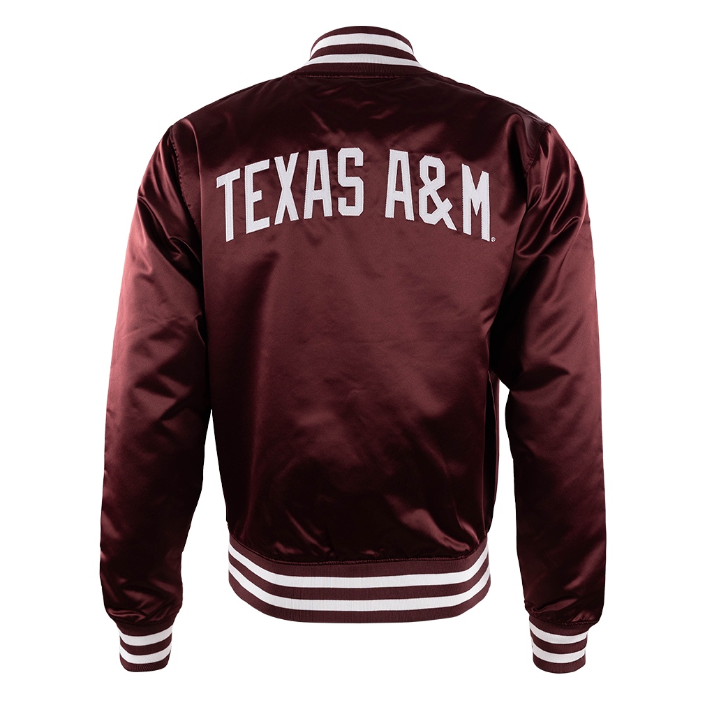 Texas A&M Satin Mens Bomber