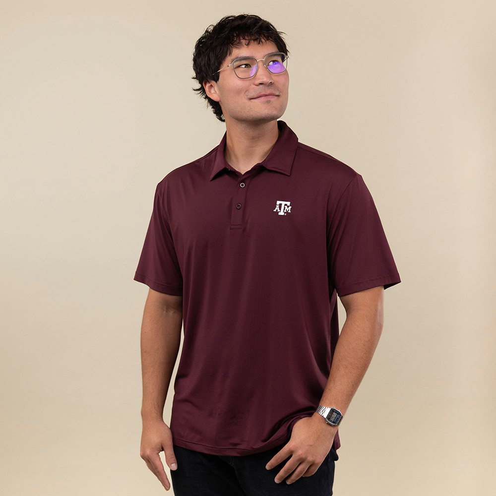 Texas A&M Solid Maroon Polo