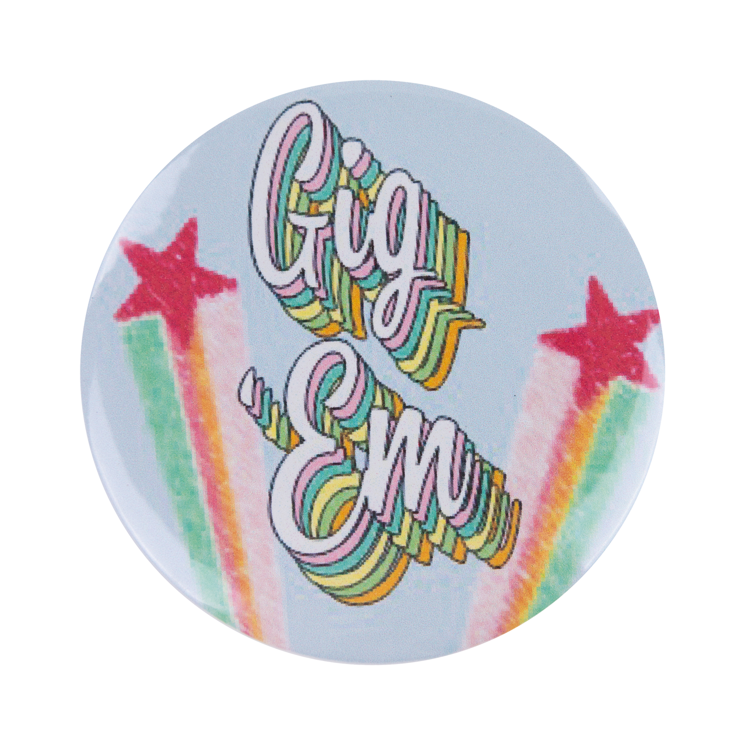Gig 'Em Shooting Star Button
