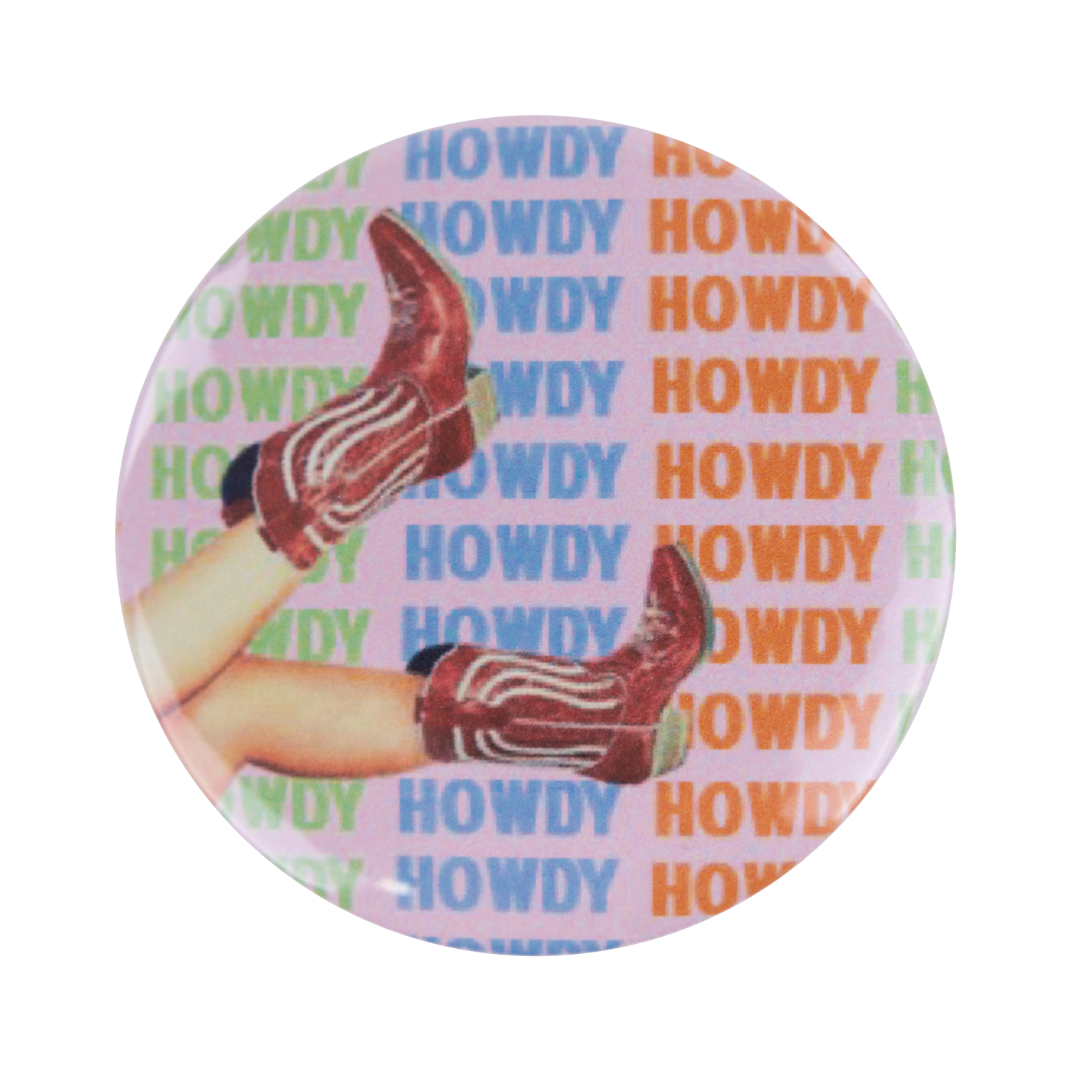 Howdy Boots Button