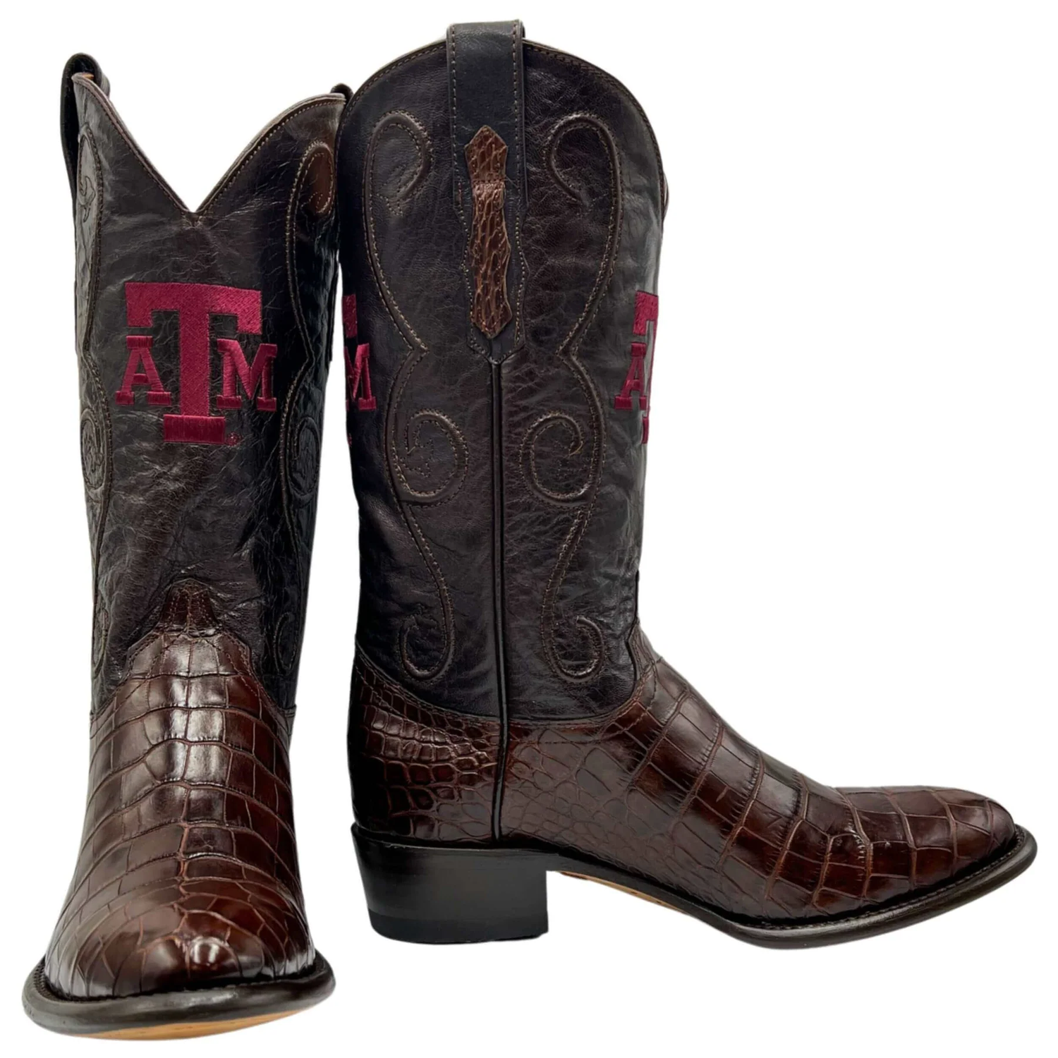 Texas A&M James Round Toe Boots