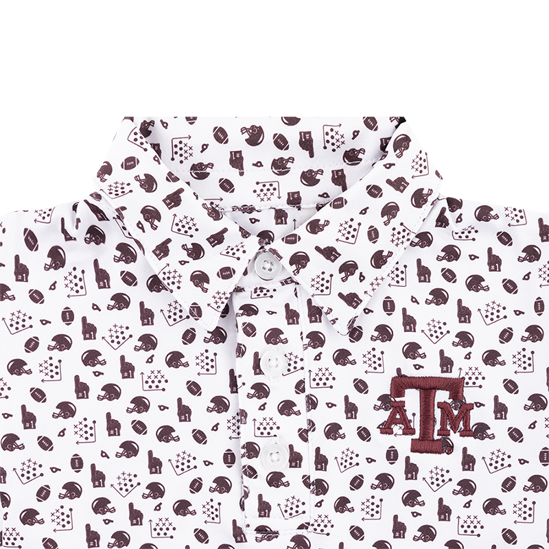 Texas A&M Youth Earnest Pattern Polo