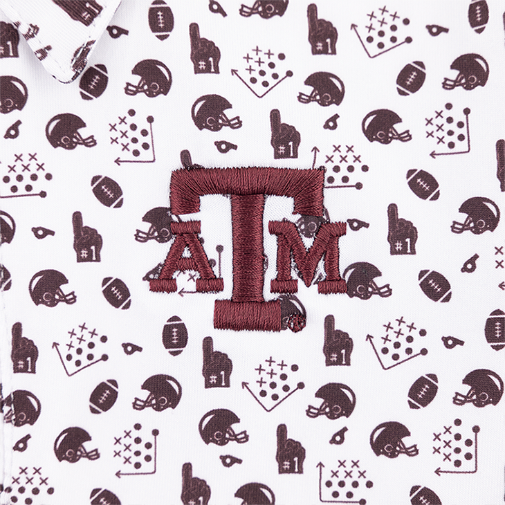 Texas A&M Youth Earnest Pattern Polo