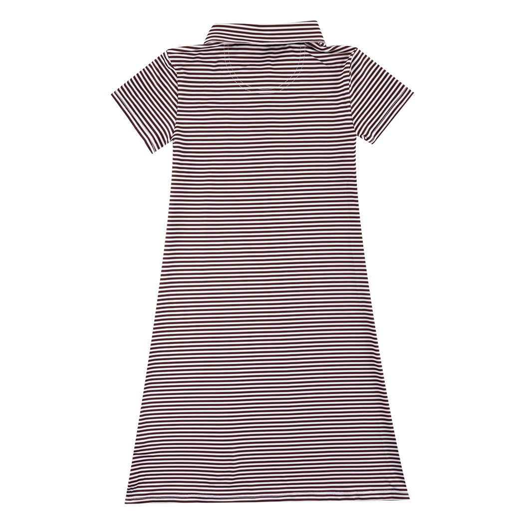 Texas A&M Youth Beatrice Stripe Polo Dress