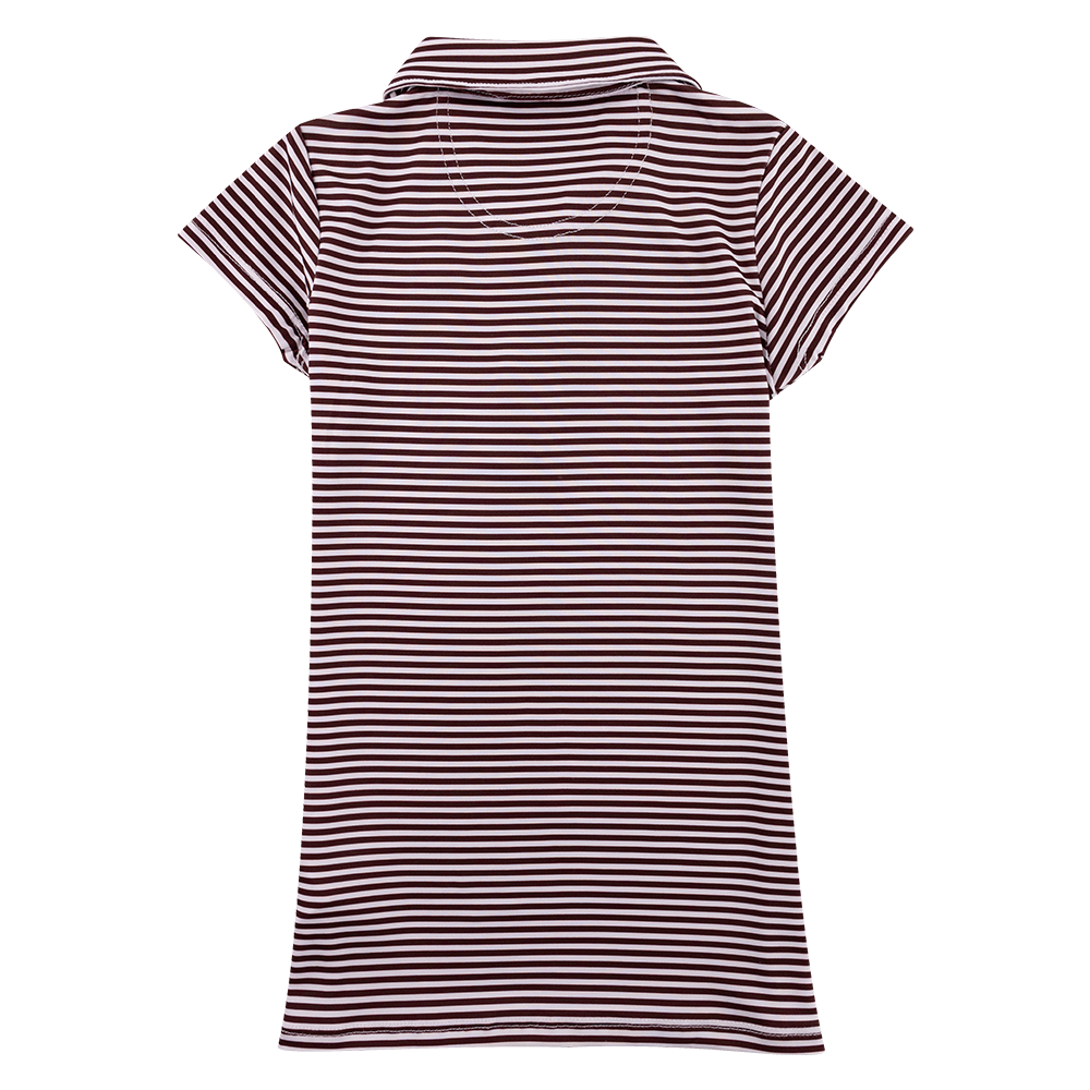 Texas A&M Toddler Beatrice Stripe Polo Dress