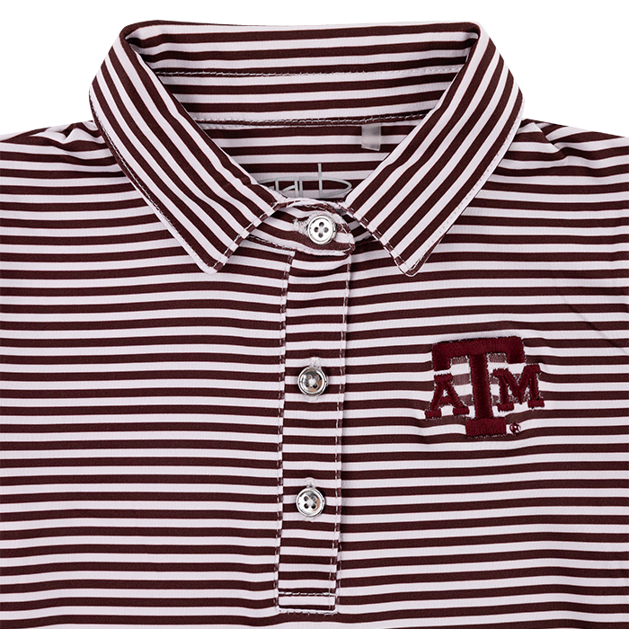 Texas A&M Toddler Beatrice Stripe Polo Dress