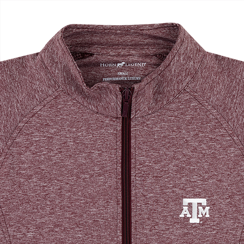 Texas A&M Horn Legend Womens Maroon Heather Full Zip