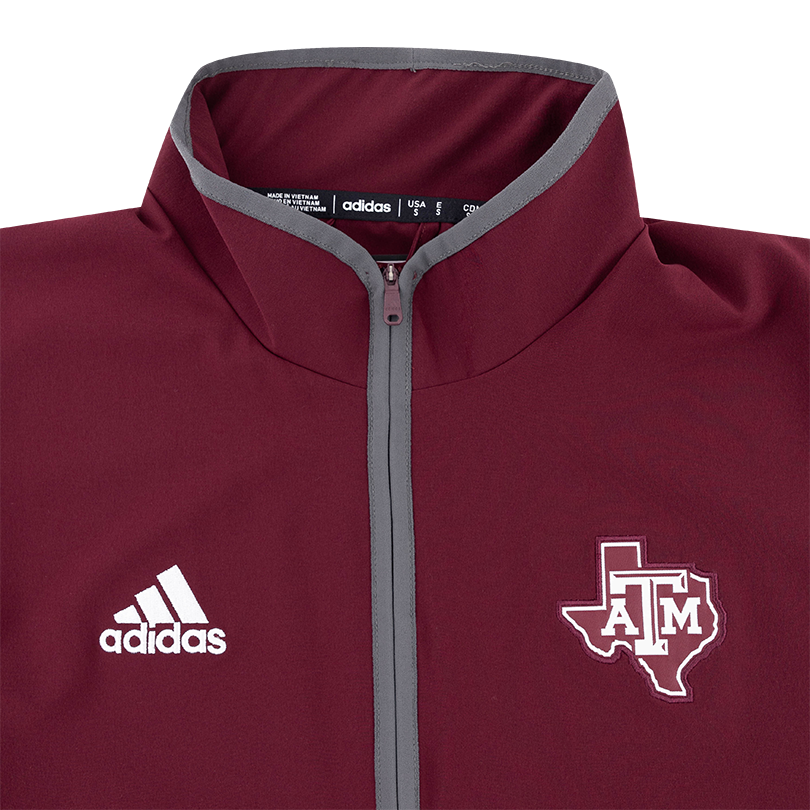 Texas A&M Adidas Woven Quarter Zip Jacket