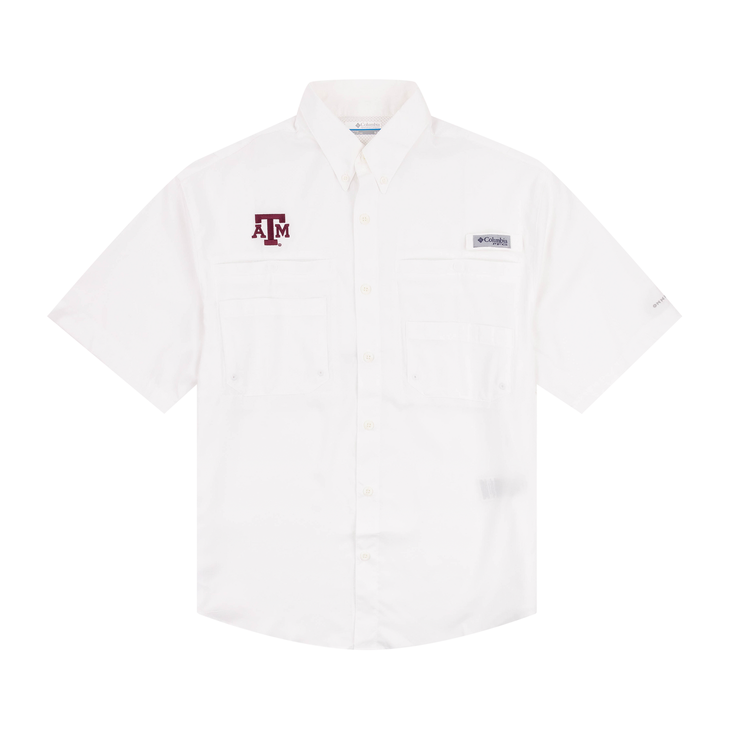 Texas A&M Columbia White Tamiami Short Sleeve Shirt