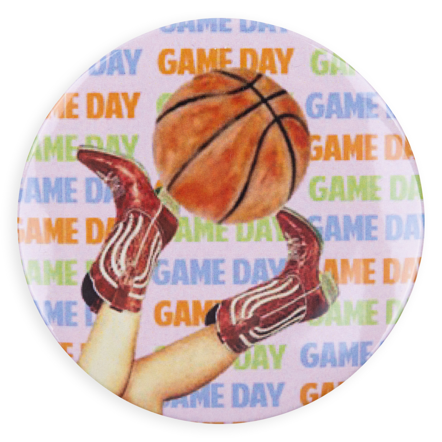 Game Day Basketball Boots Button