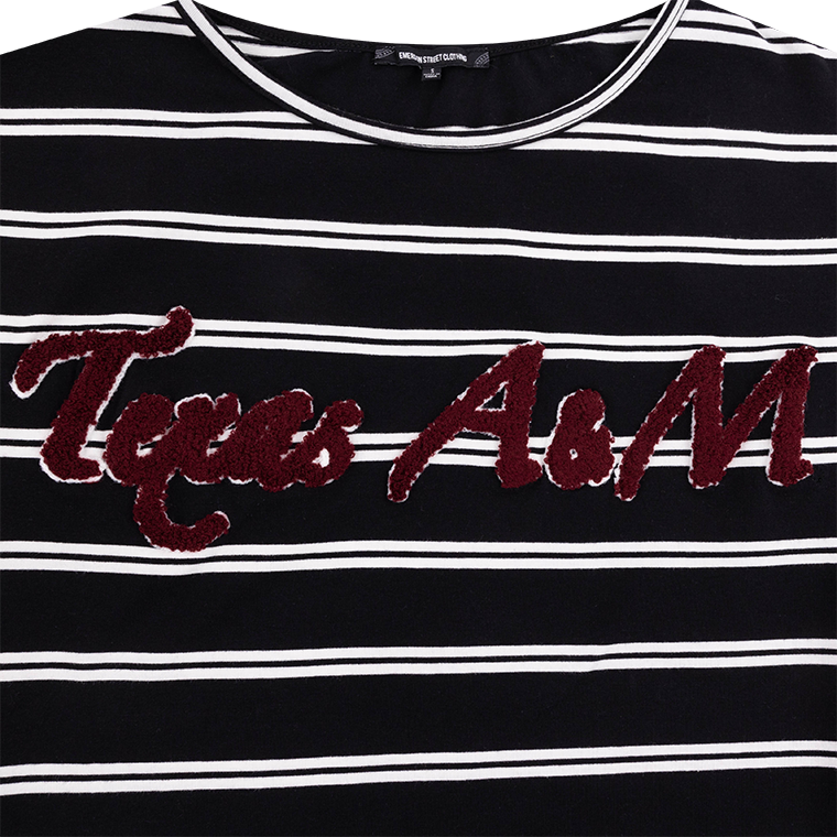 Texas A&M Emerson Street Elsworth Boat Neck Stripe Top