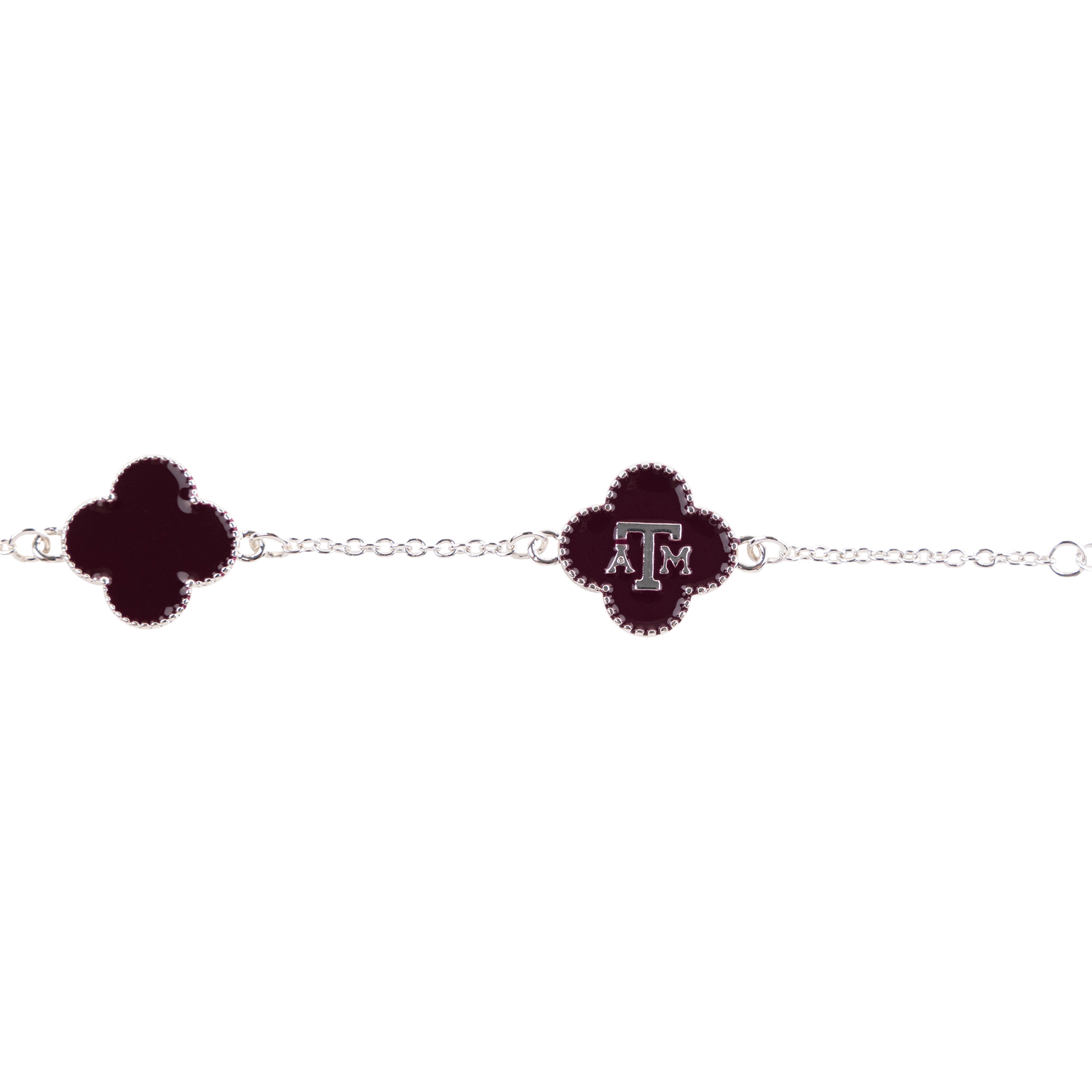 Texas A&M Maroon Clover Bracelet