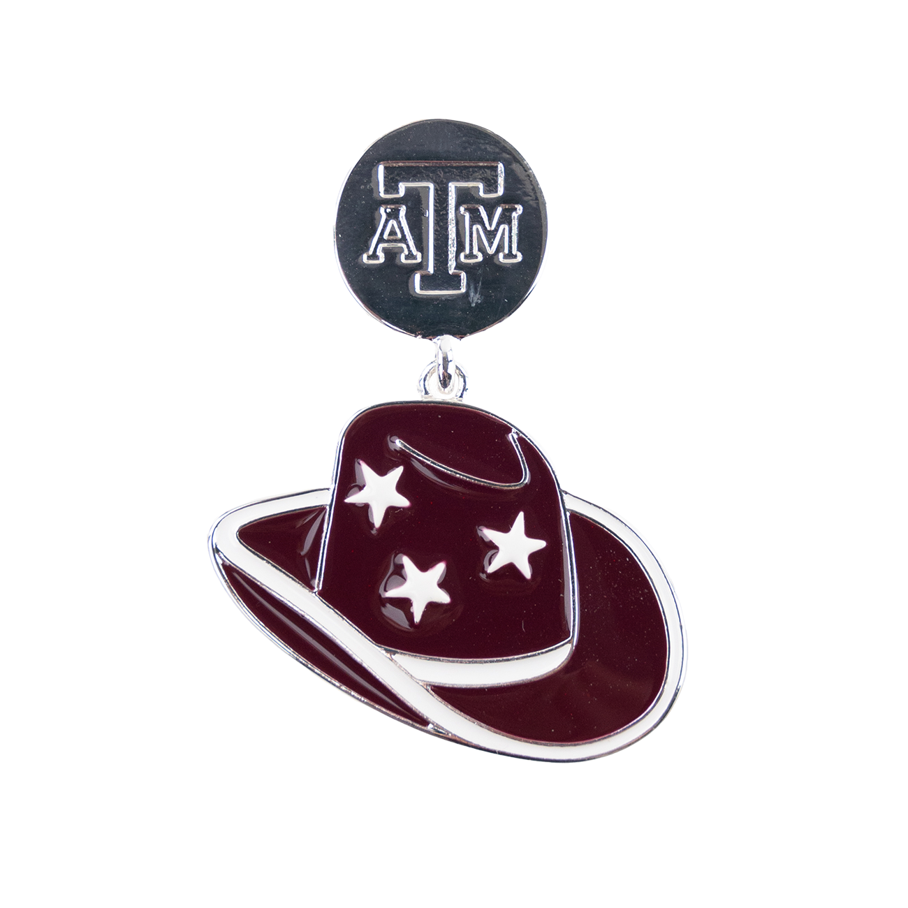 Texas A&M Stetson Cowboy Hat Earrings