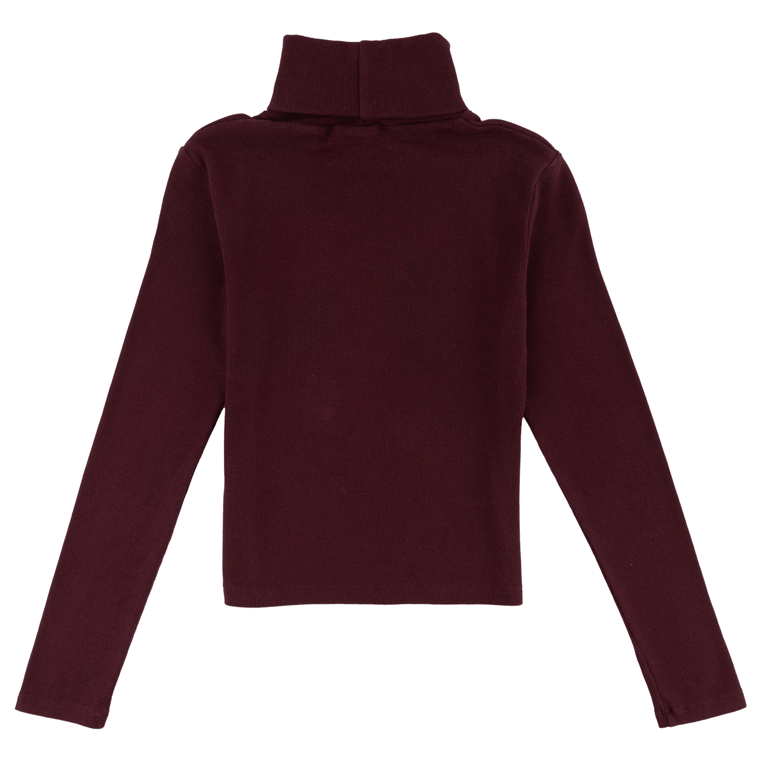 Maroon Turtle Neck Cropped Sweater
