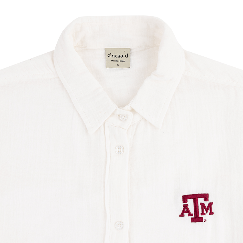 Texas A&M Leisure Long Sleeve Button Up
