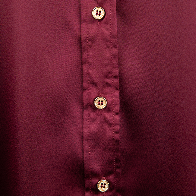 Maroon Satin Button Down Top