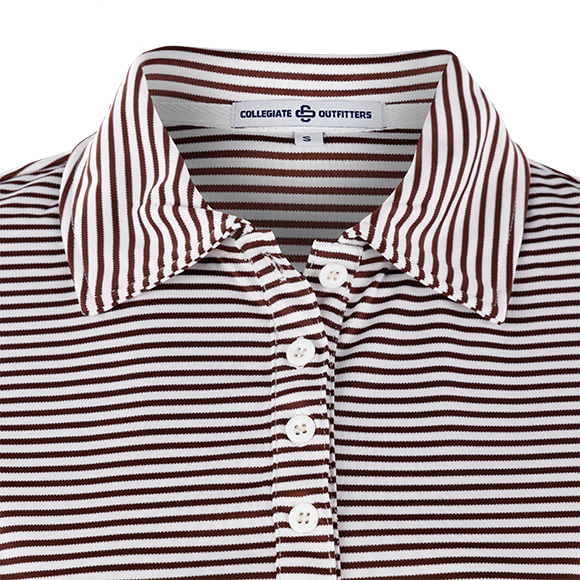 Collegiate Outfitters Maroon & White Striped Polo Dress, Size Medium, Polyester from Aggieland Outfitters Collegiate Outfitters Maroon & White Striped Polo Dress, Size Medium, Polyester from Aggieland Outfitters