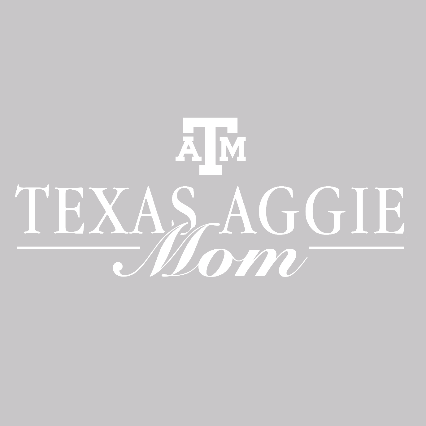 Cursive Texas Aggie Mom Decal