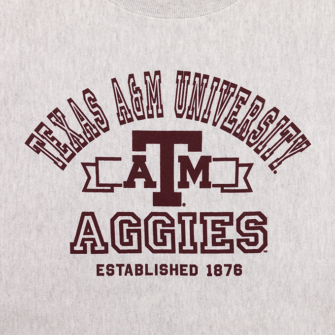 Texas A&M Aggies Reverse Weave Ribbon Crewneck